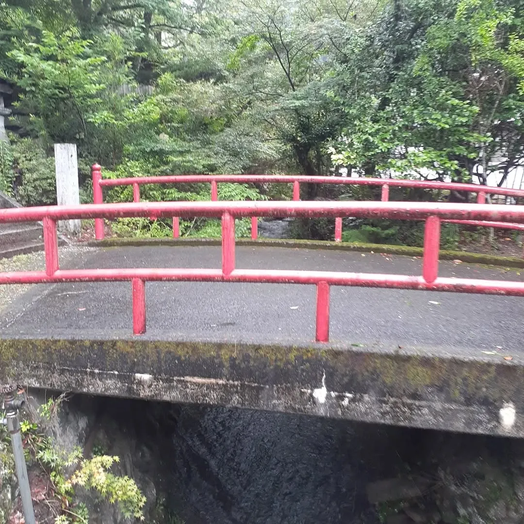 少し雨が降っている中、小田町に向かう途中にあった新田八幡神社...